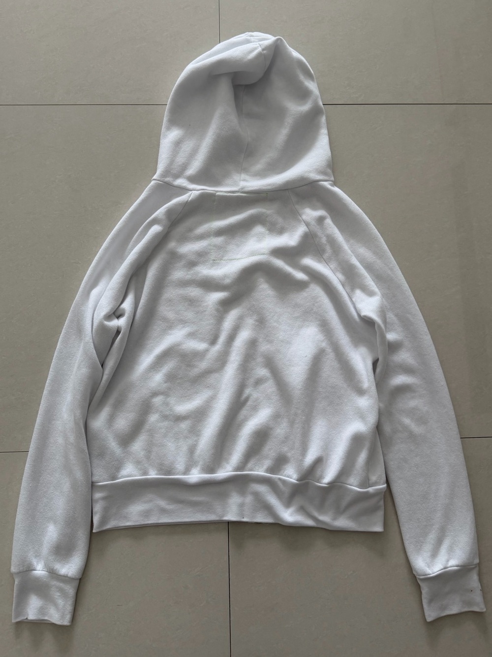 Aviator Nation RAINBOW HEART STITCH ZIP HOODIE W/ POCKETS - WHITE - Picture 4 of 6